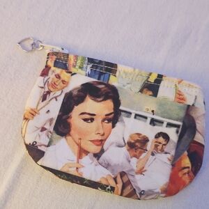 Nurses Medical Fabric Artisian Coin Purse Pouch